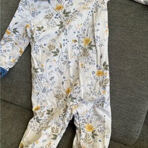 Stitchy Fish Floral Long Sleeve Baby Romper